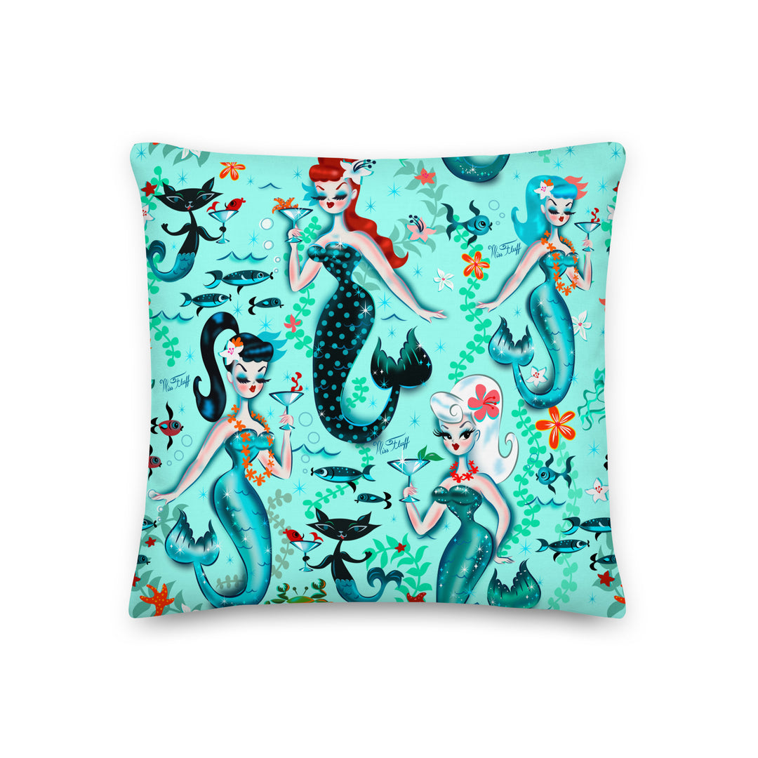 Martini Mermaids • Decor Pillow