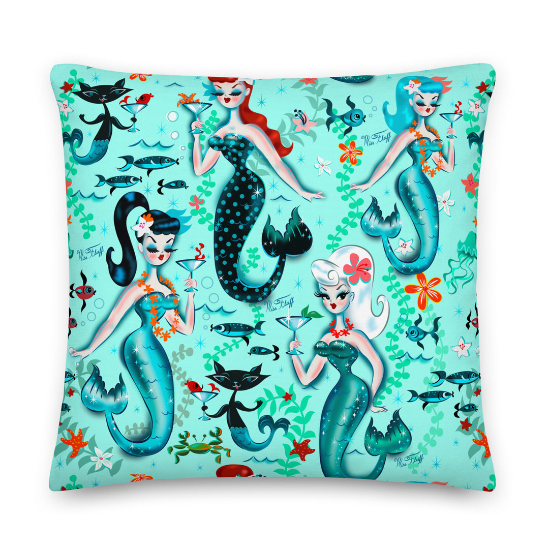 Martini Mermaids • Decor Pillow