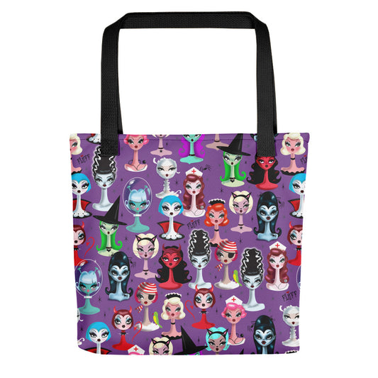 Spooky Dolls Purple • Tote bag