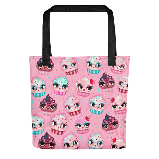 Cute Cupcakes on Pink • Tote Bag