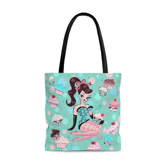 Cupcake Doll with Chocolate Hair • Tote Bag