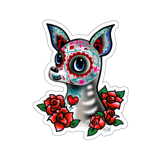 Sugar Skull Chihuahua • Kiss-Cut Sticker