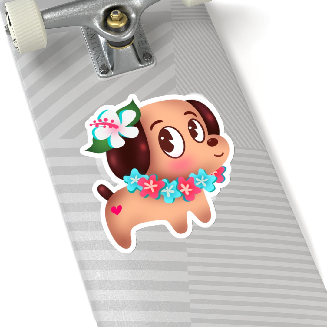 Tropical Island Doggy • Kiss-Cut Sticker