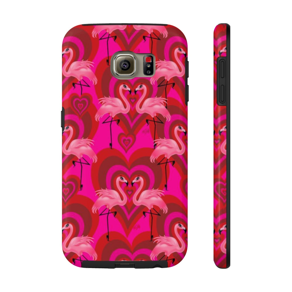 Flamingo Love Pattern • Phone Case