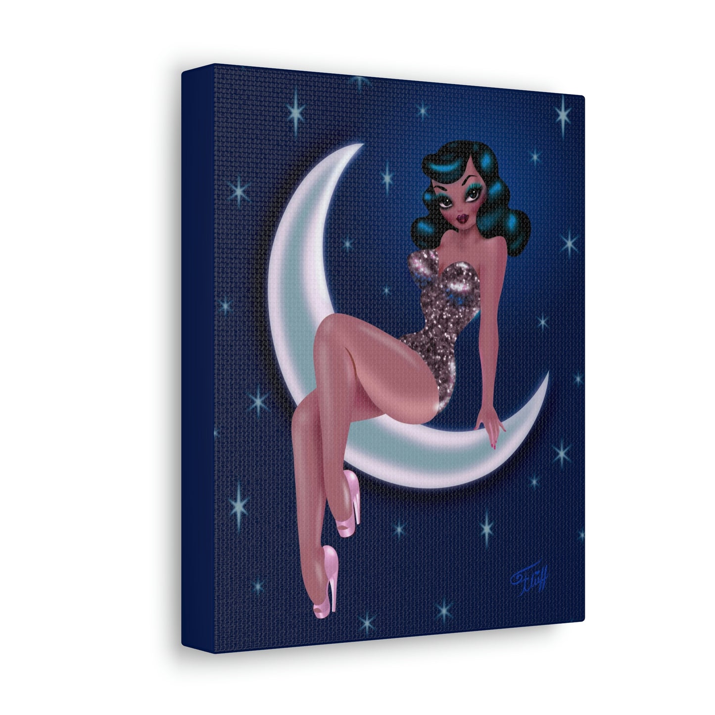 Star Gazer Brunette • Canvas Gallery Wrap