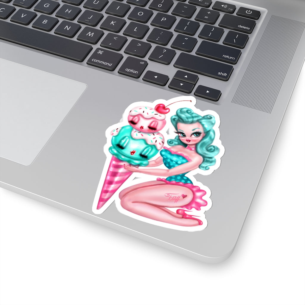 Ice Cream Doll • Kiss-Cut Sticker