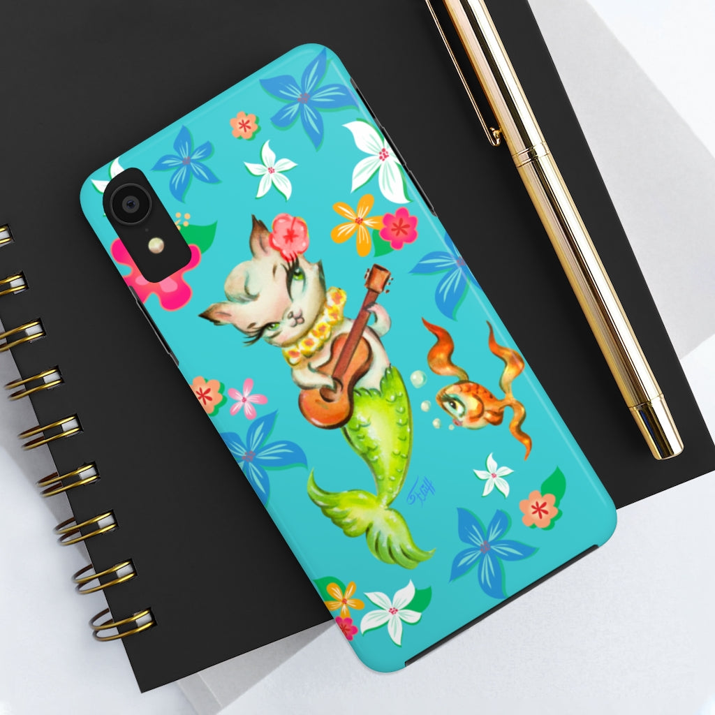 Merkitten with Ukelele • Phone Cases