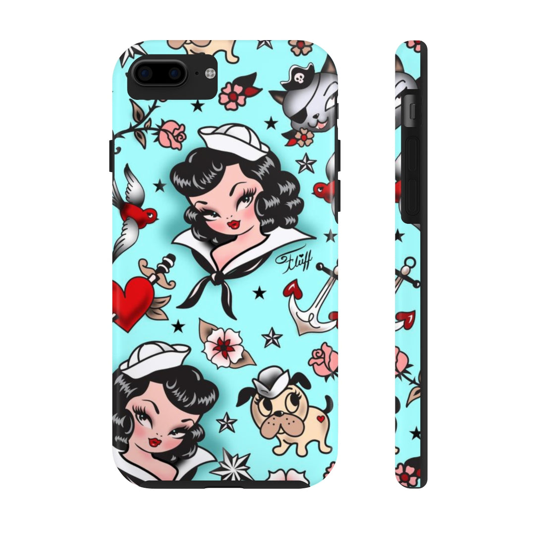 Suzy Sailor Girl on Light Blue • Phone Case