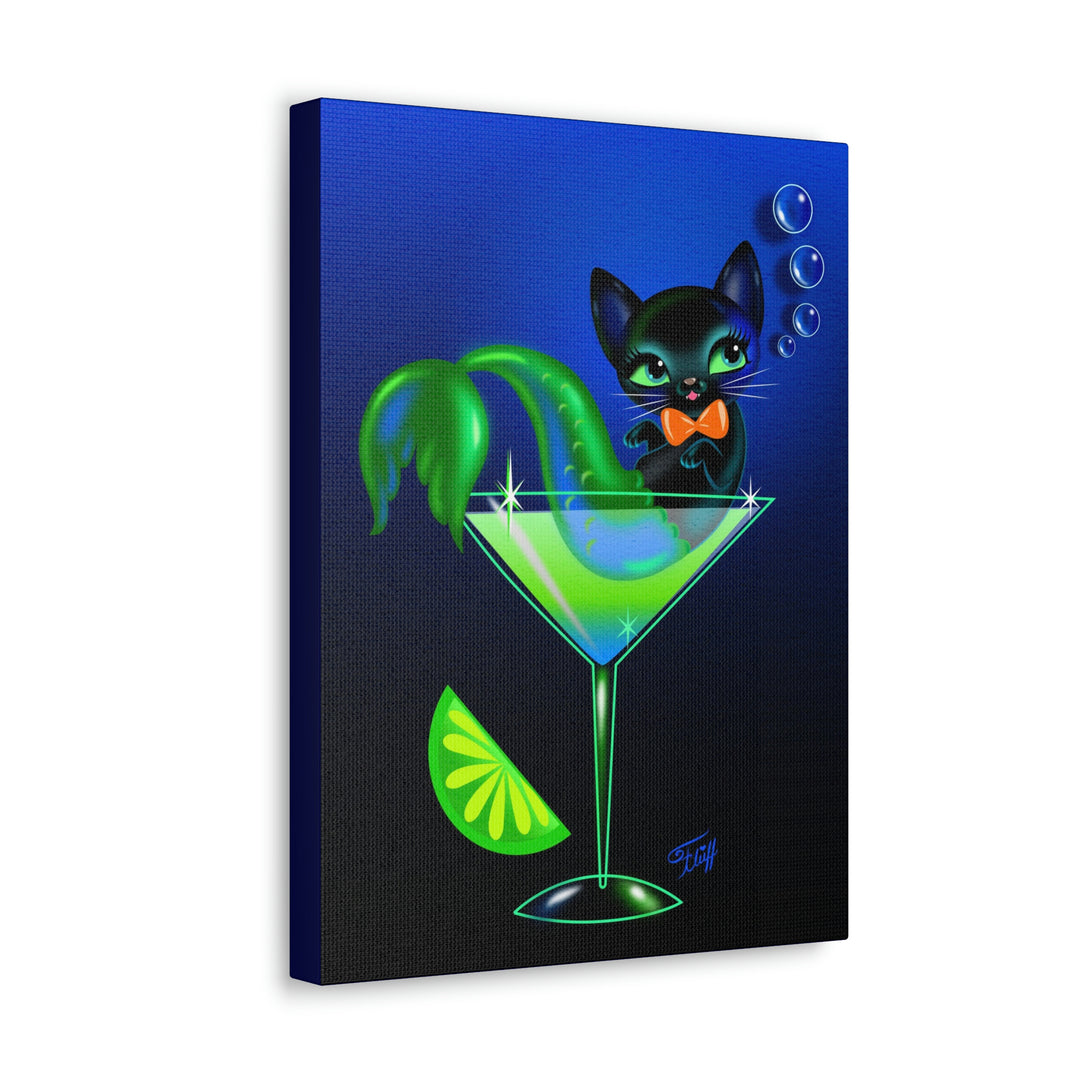 Merkitten Martini • Canvas Gallery Wrap