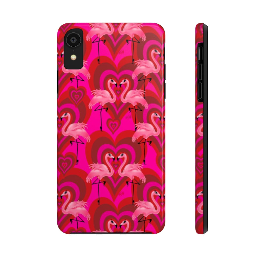 Flamingo Love Pattern • Phone Case