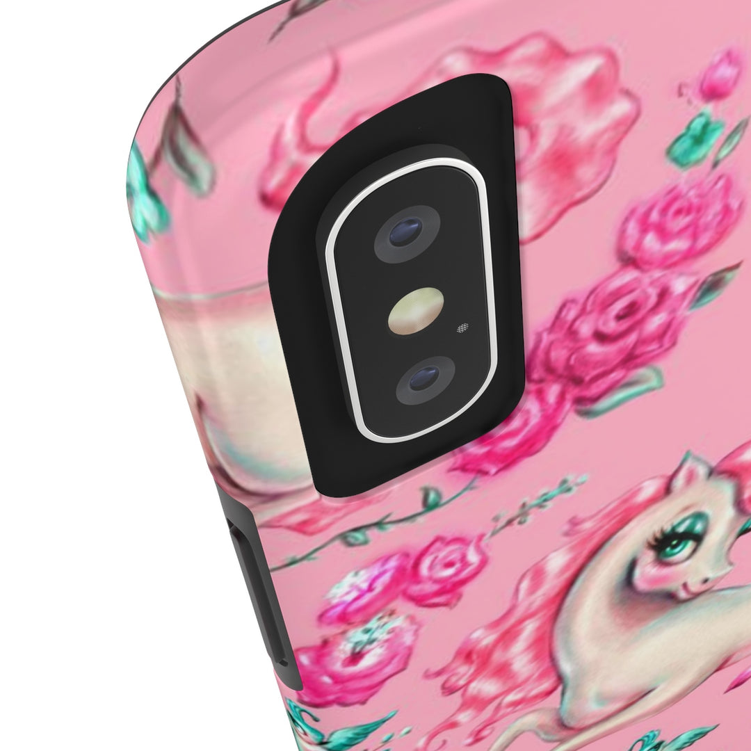 Unicorns and Roses on Pink • Phone Case