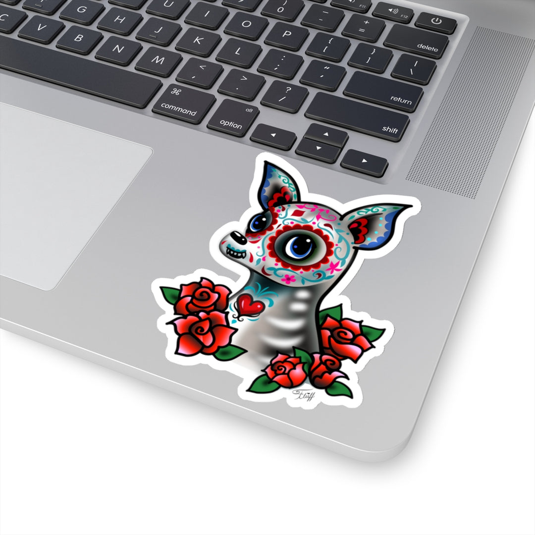 Sugar Skull Chihuahua • Kiss-Cut Sticker