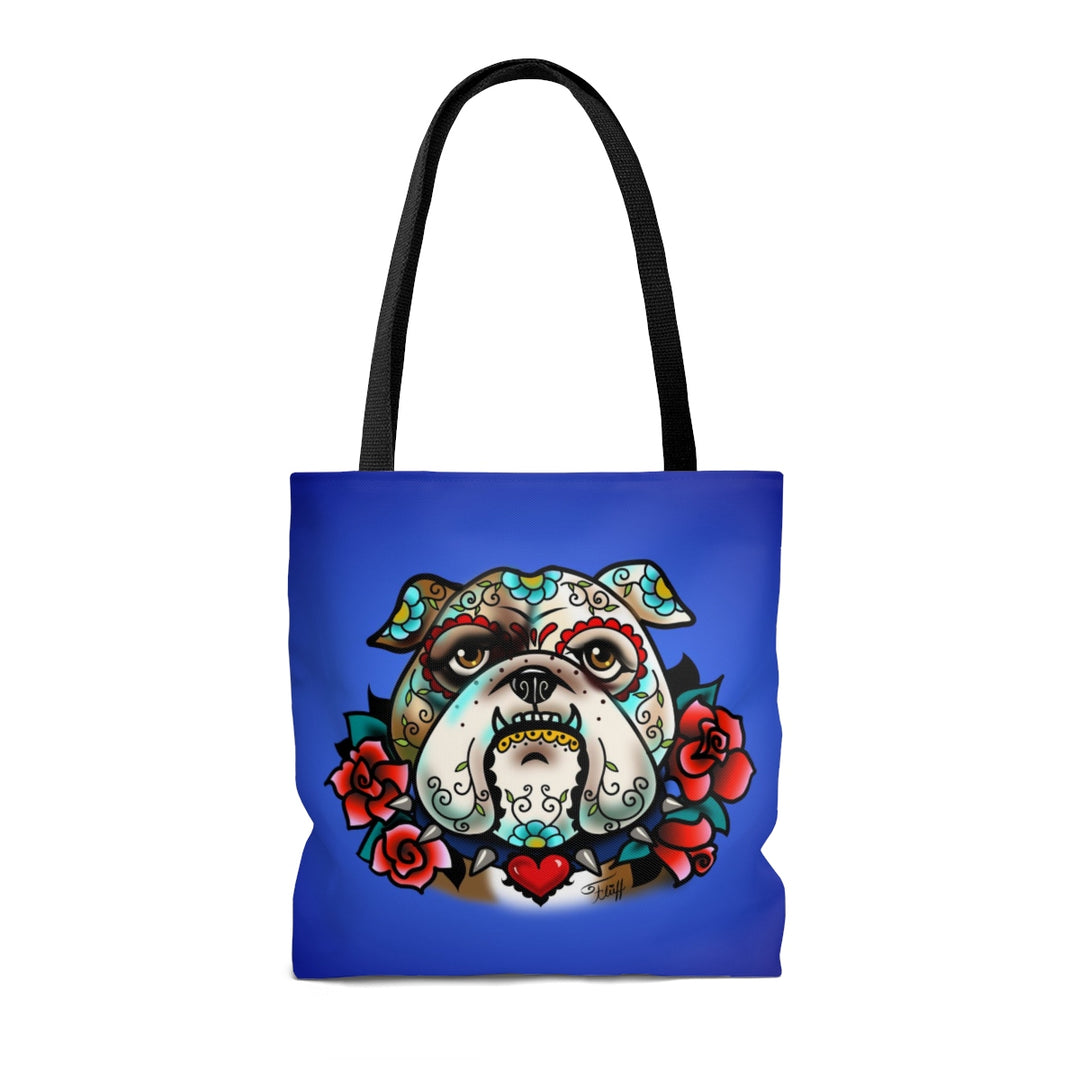 Sugar Skull Bulldog • Tote Bag