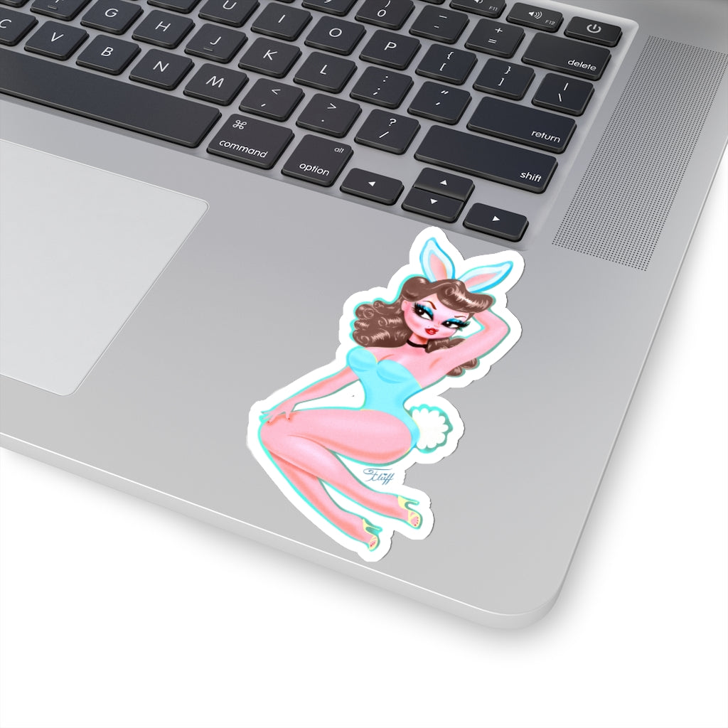 Brunette Bunny Girl • Kiss-Cut Sticker