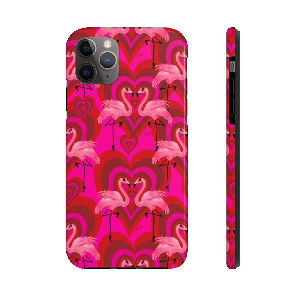 Flamingo Love Pattern • Phone Case