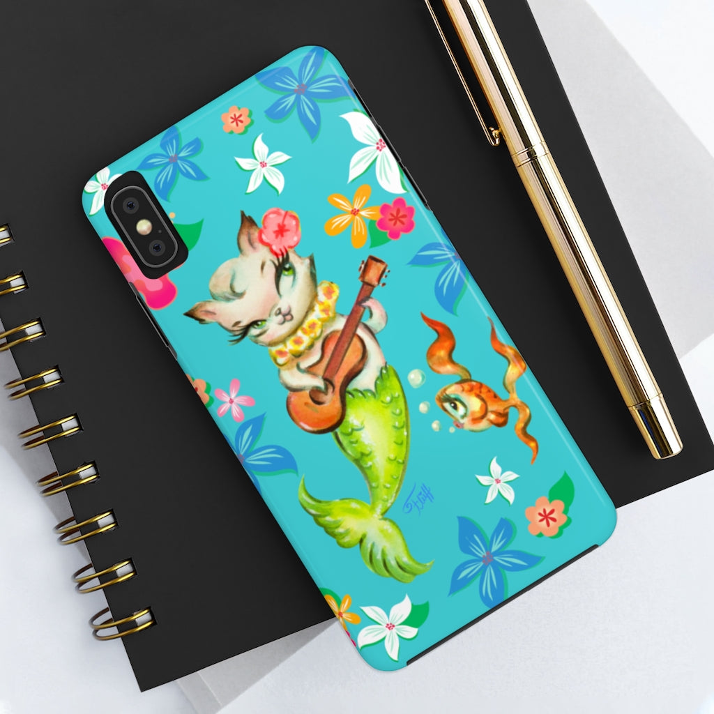 Merkitten with Ukelele • Phone Cases