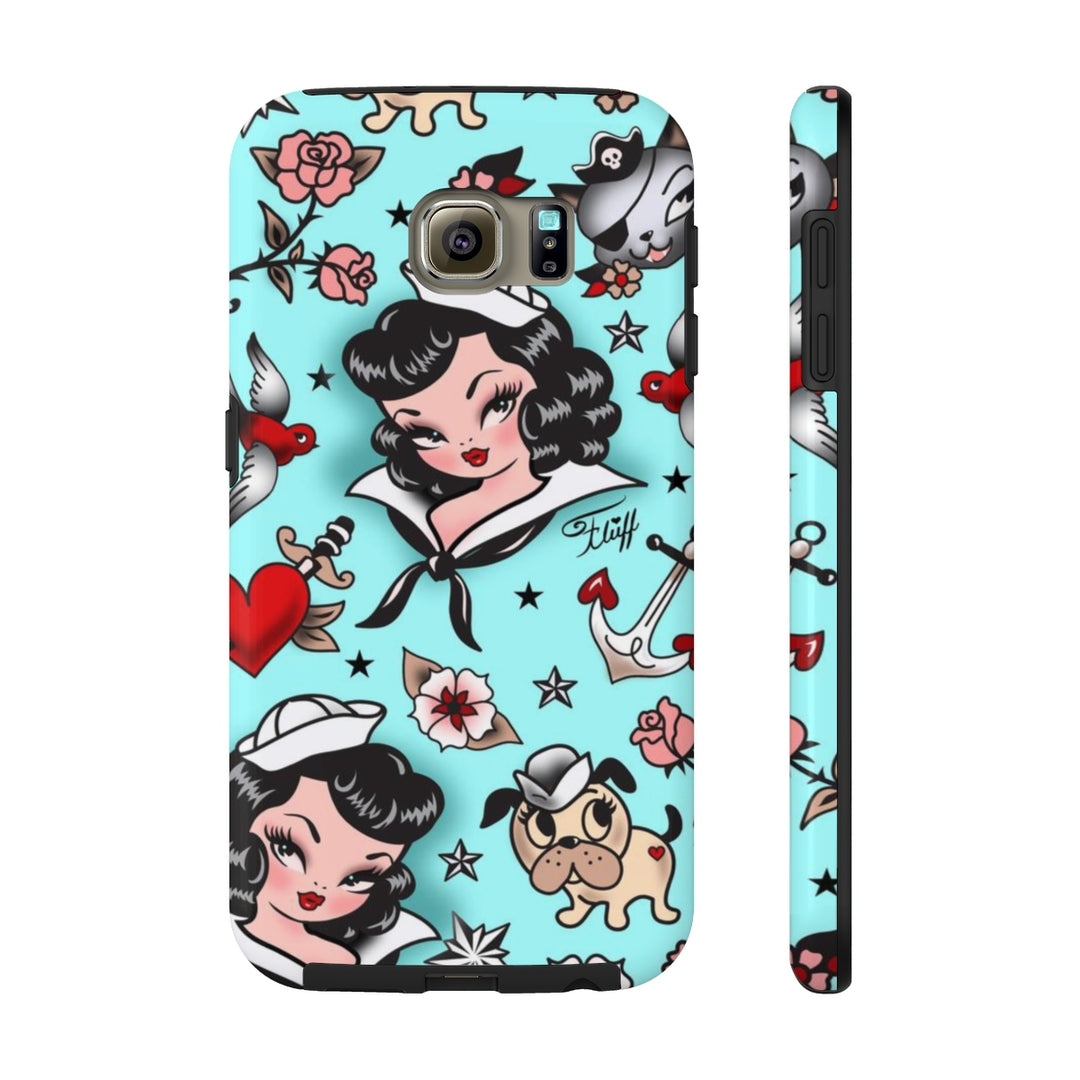 Suzy Sailor Girl on Light Blue • Phone Case