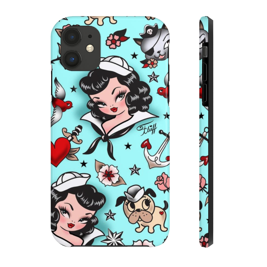 Suzy Sailor Girl on Light Blue • Phone Case