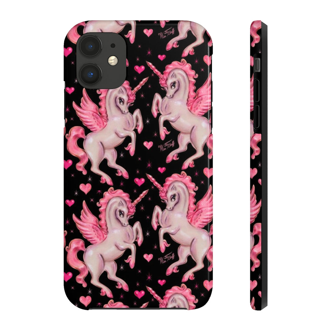 Unicorn Pegasus on Black • Phone Case