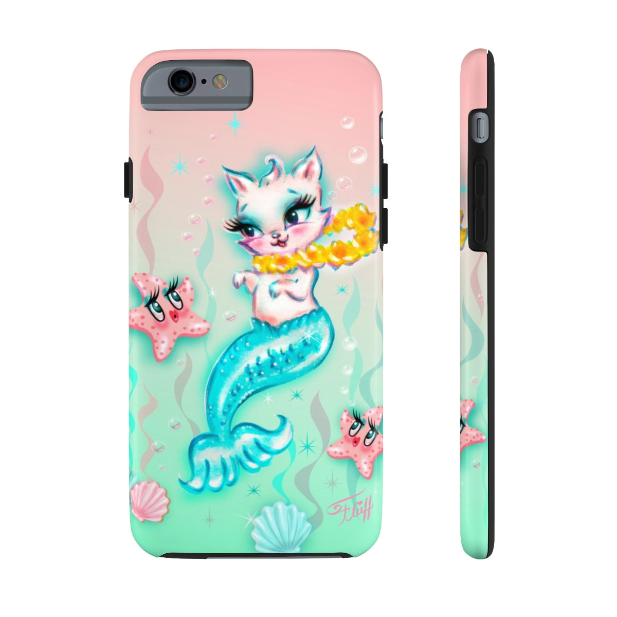 Merkitten with Lei and Starfish • Phone Case