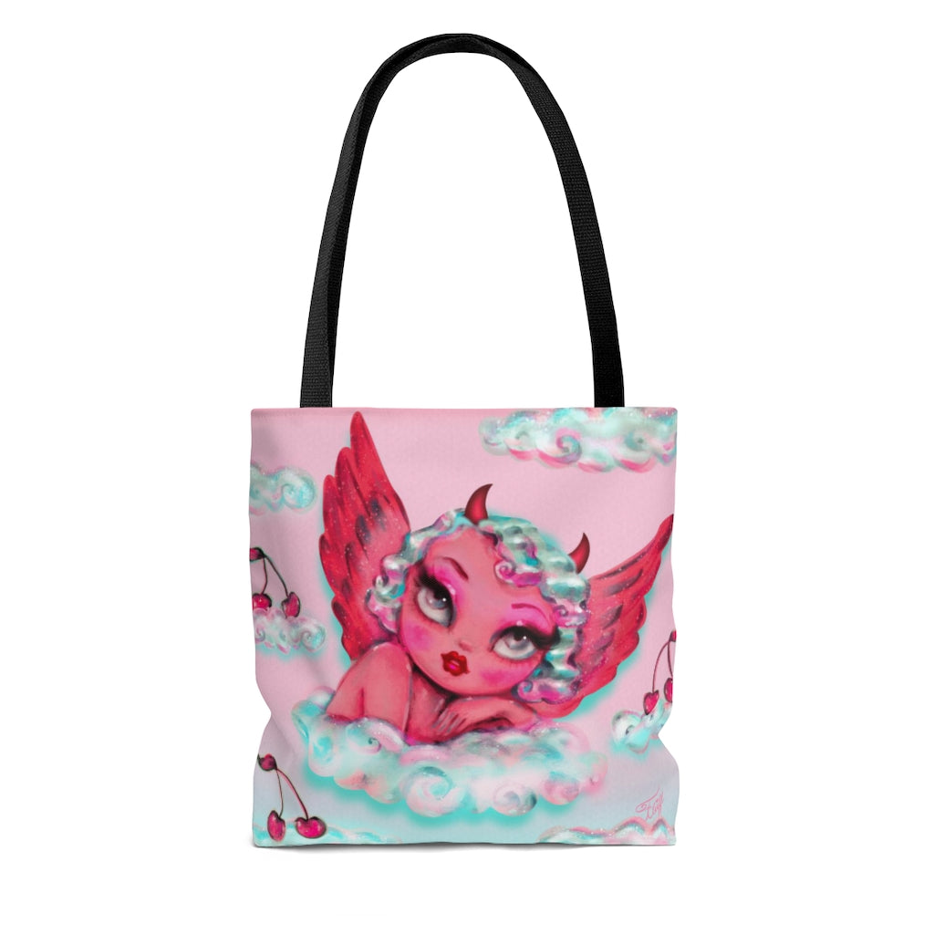 Angel and Devil Cherub • Tote Bag