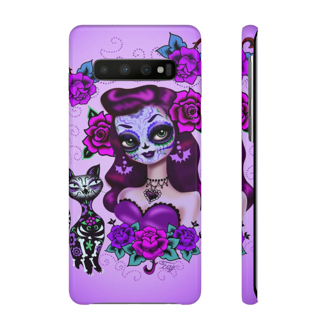 Purple Sugar Skull Girl • Samsung Galaxy Phone Case