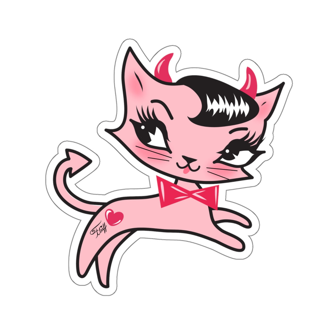 Devil Kitty with Bow Tie • Kiss-Cut Sticker