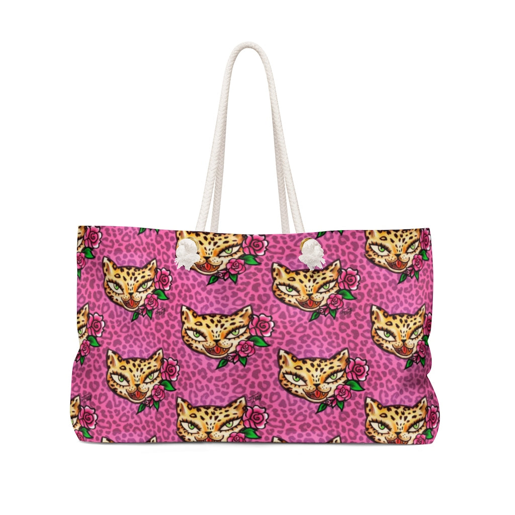 Leopard Kitty • Weekender Bag