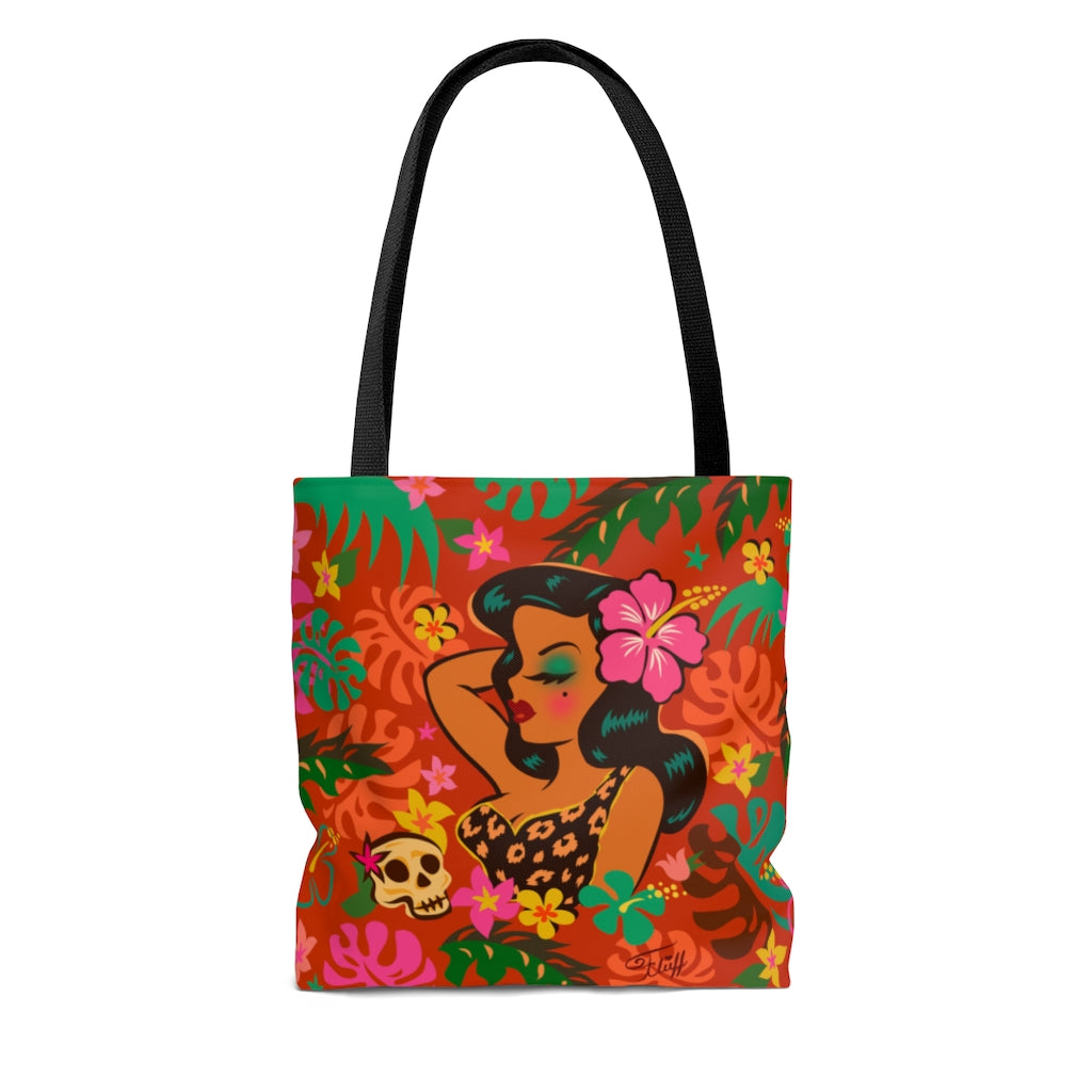 Tiki Temptress - Tropical Doll • Tote Bag