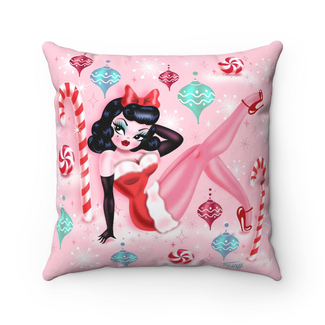 Christmas Pinup Girl  • Square Pillow