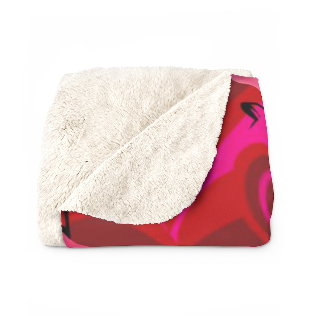 Flamingo Love Pattern • Sherpa Fleece Blanket