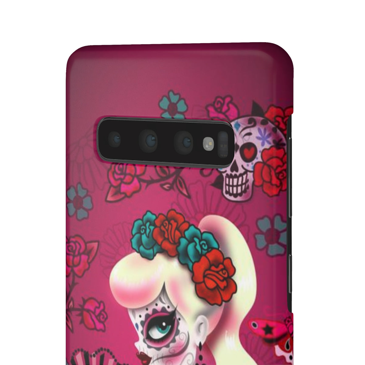 Blonde Sugar Skull Pinup Girl • Samsung Galaxy Phone Case