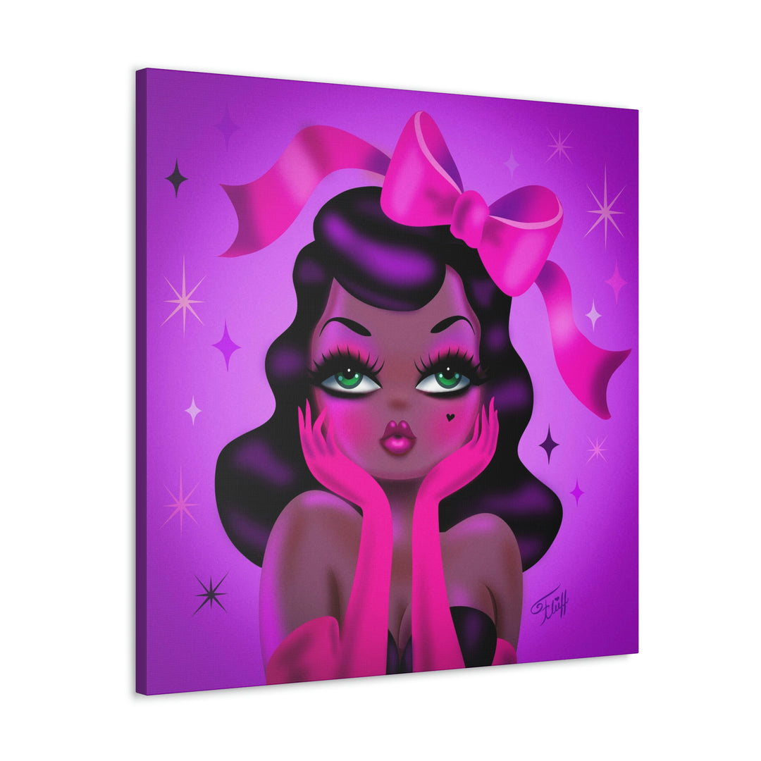 Glamour Doll on Violet • Canvas Gallery Wrap