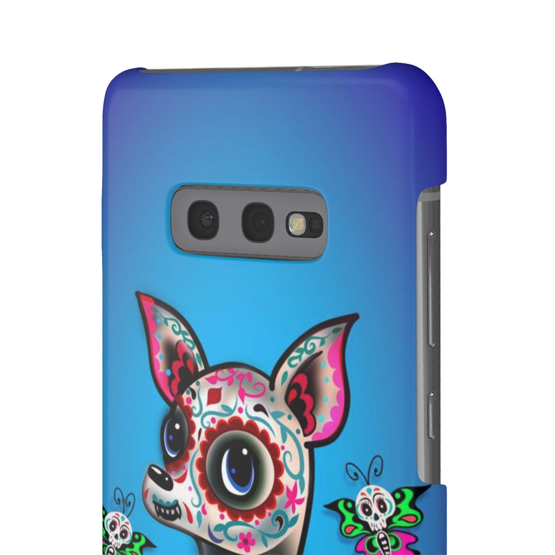 Sugar Skull Chihuahua Blue • Samsung Galaxy Phone Case