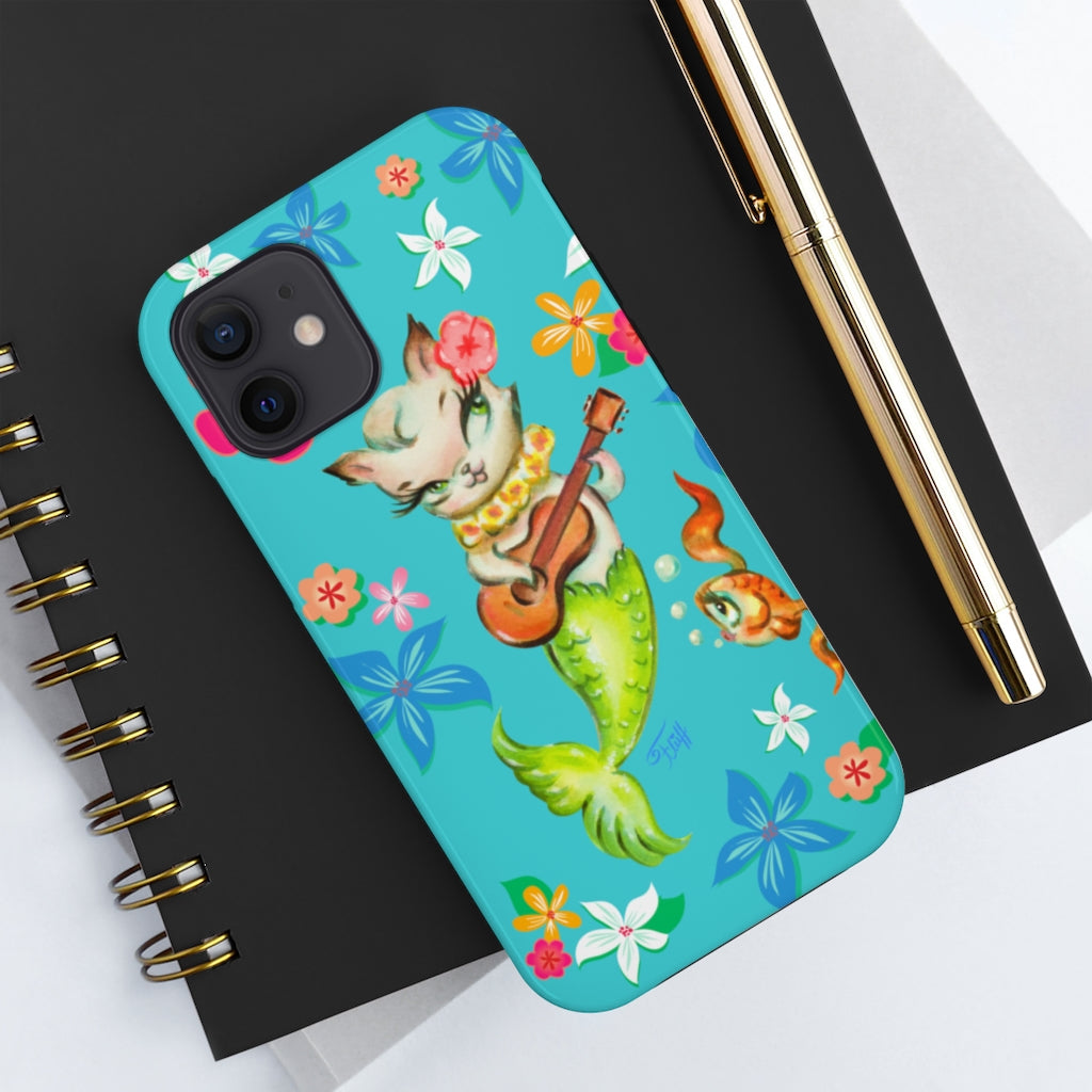 Merkitten with Ukelele • Phone Cases