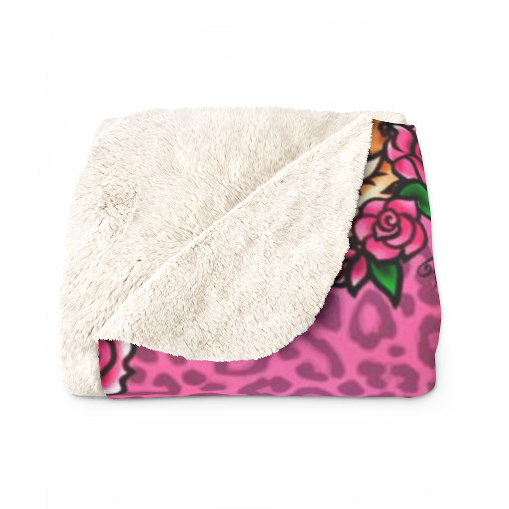 Leopard Kitty • Sherpa Fleece Blanket