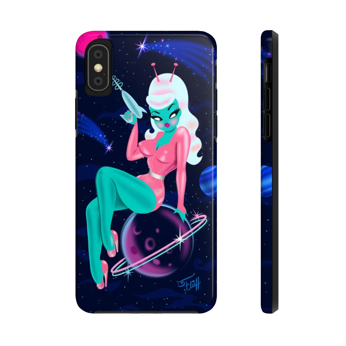 Alien Girl on Saturn • Phone Case