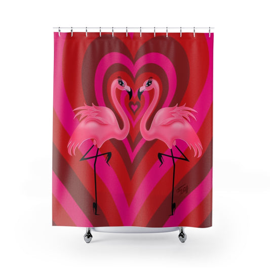 Flamingo Love • Shower Curtain