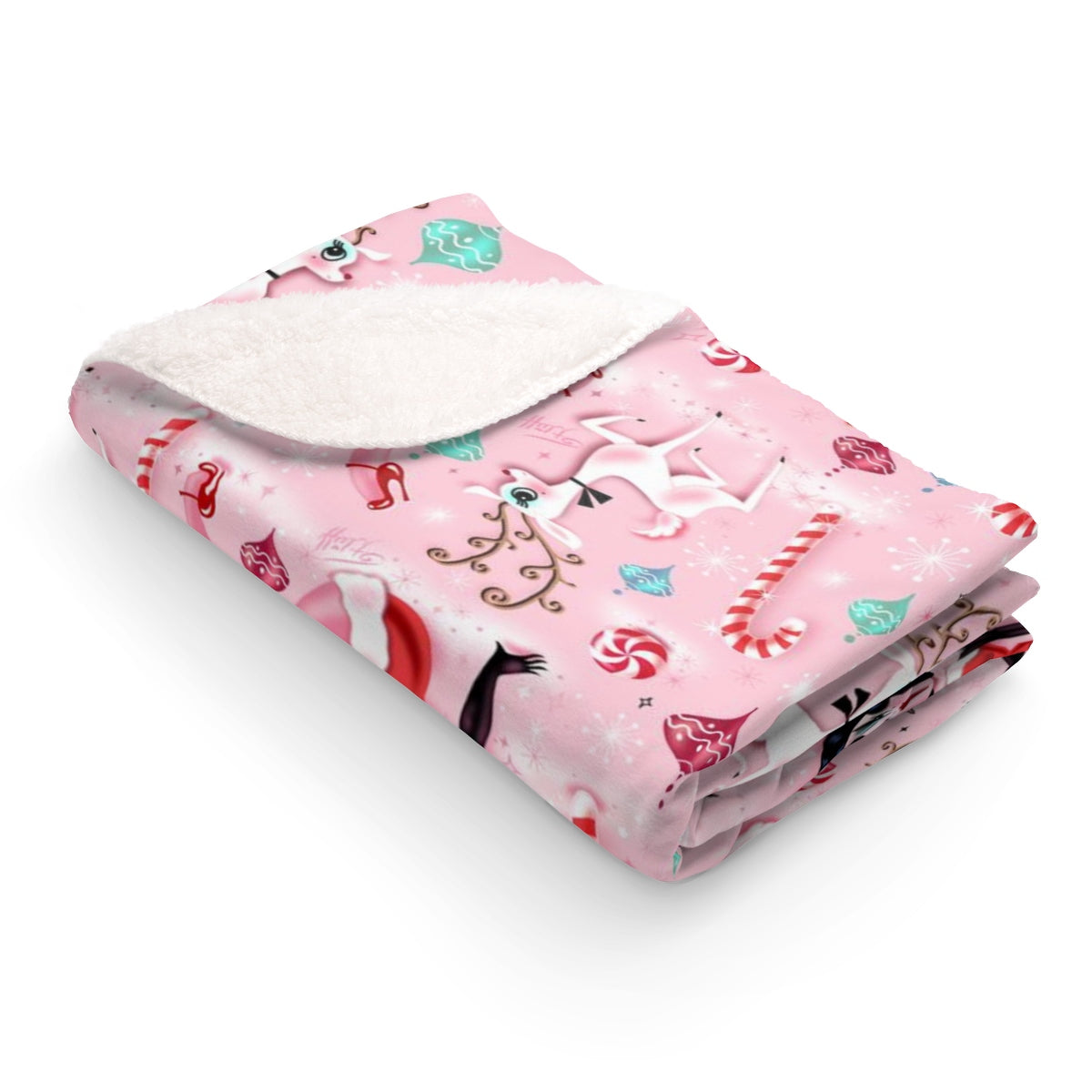 Christmas Pinup Girl • Sherpa Fleece Blanket