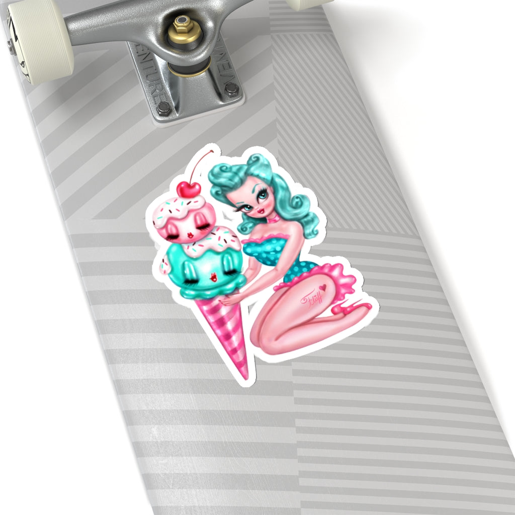 Ice Cream Doll • Kiss-Cut Sticker