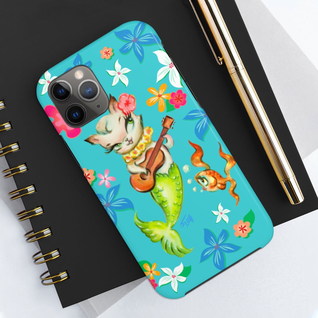 Merkitten with Ukelele • Phone Cases