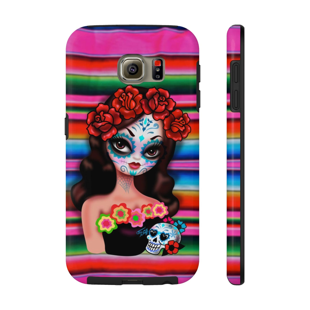 Day of the Dead Girl on Sarape • Phone Case