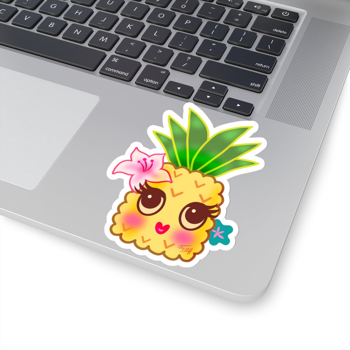 Happy Kawaii Pineapple • Kiss-Cut Sticker