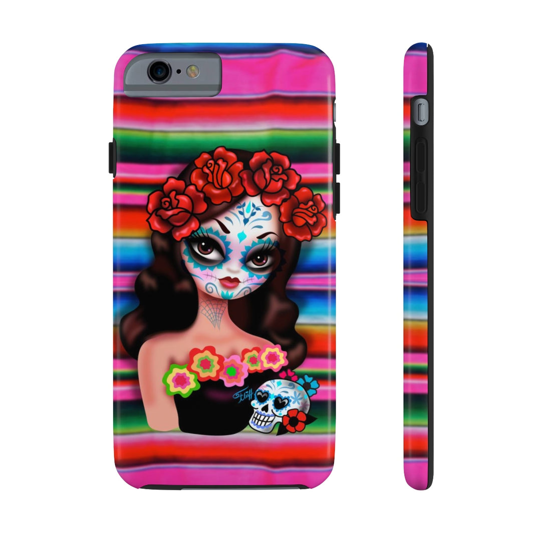 Day of the Dead Girl on Sarape • Phone Case