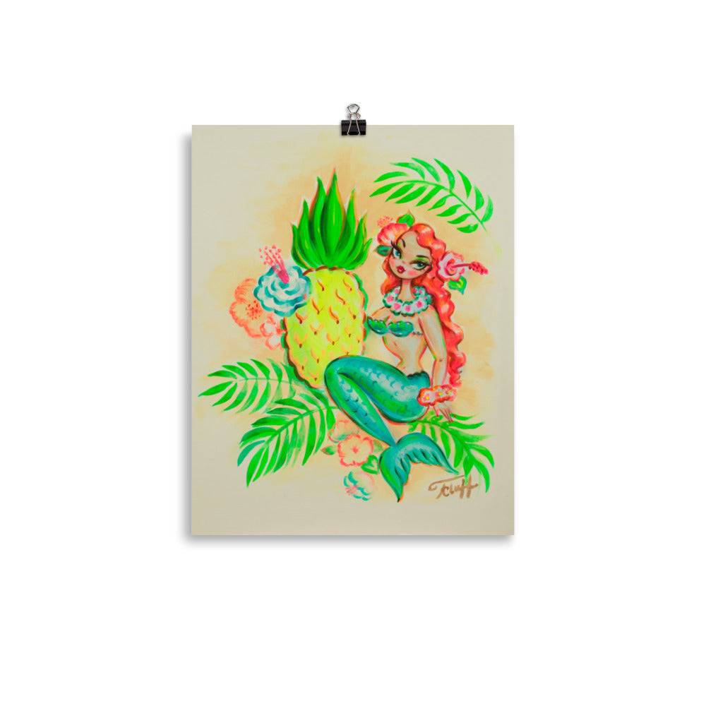 Tropical Pineapple Mermaid • Art Print