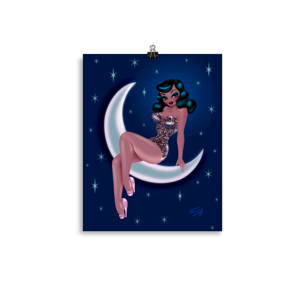 Star Gazer Brunette • Art Print