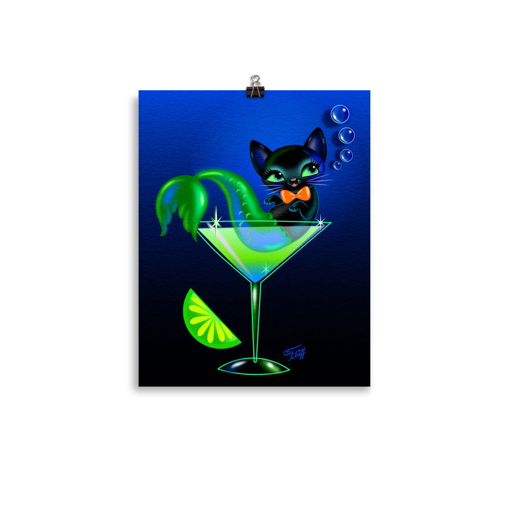 Merkitten Martini • Art Print