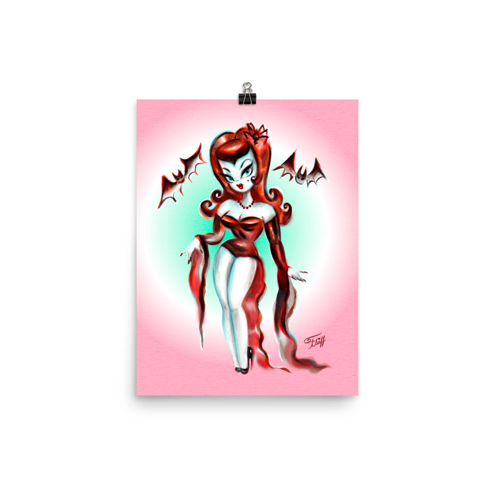 Vampire Vixen with Bats • Art Print