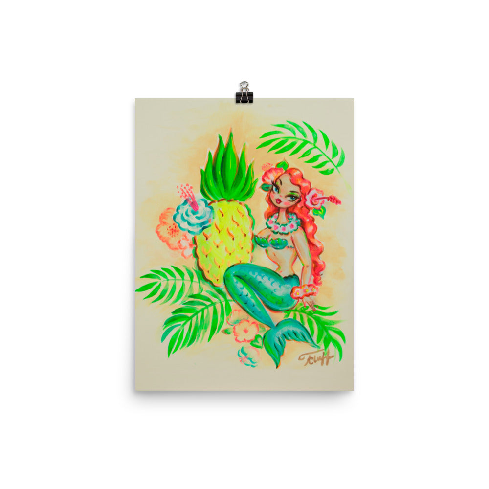 Tropical Pineapple Mermaid • Art Print