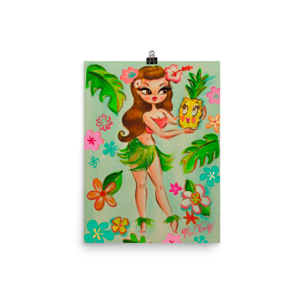 Hula Dolly with Enchanted Pineapple • Art Print